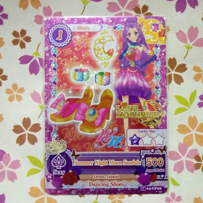 aikatsu cp sign summer night moon sandals mizuki season 2 versi 4