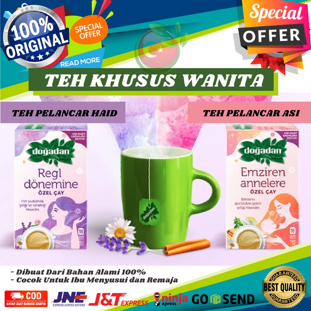 TEH HERBAL PELANCAR ASI BOOSTER - TEH DOGADAN TURKI SAAT MENYUSUI SEHAT PREMIUM KHUSUS WANITA