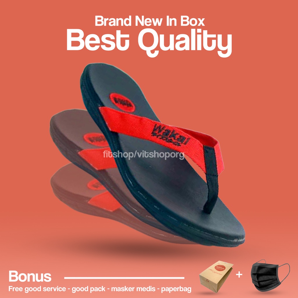 Wakai Sandal Jepit Pria Casual Sendal Laki Laki Kekinian Sandal Pria Dewasa Murah Fashion Korea