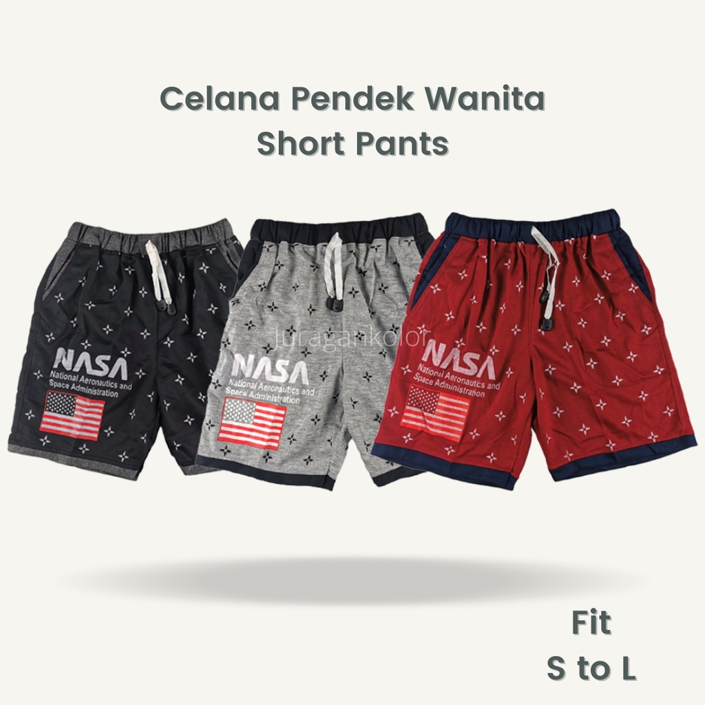 Celana Pendek Wanita Santai Hot Pants Cewek Short Pants Fasion Motif Kaos Baby Terry Sablon