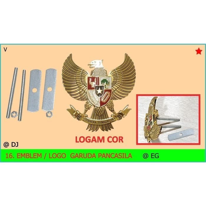 Logo/Emblem Grill&Plat Nomor Mobil Garuda Pancasila mobil BRV