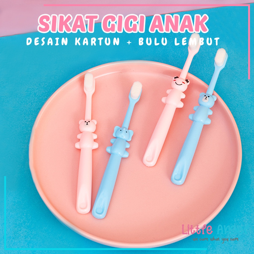 SIKAT GIGI BAYI ANAK SILIKON Baby Training Toothbrush Karakter Silicon Lembut Bulu Halus Kids Teether Gigitan