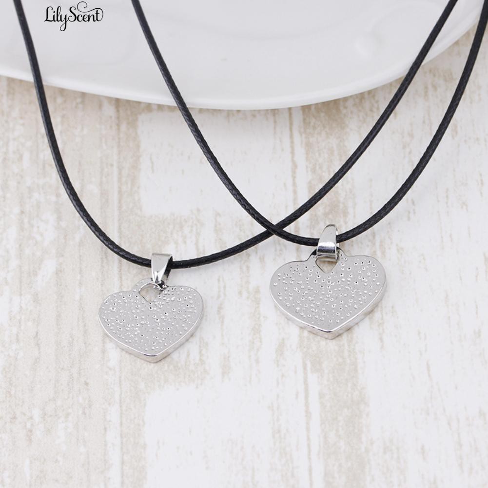 2 Pcs / Set Aku Mencintaimu Selamanya Surat Jantung Pasangan Kalung Valentines Gift