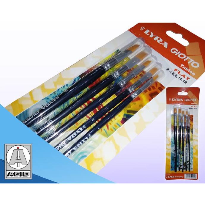 

[COD] Lyra Art Brush Flat & Round Set (kuas lukis) BERKUALITAS Kode 564