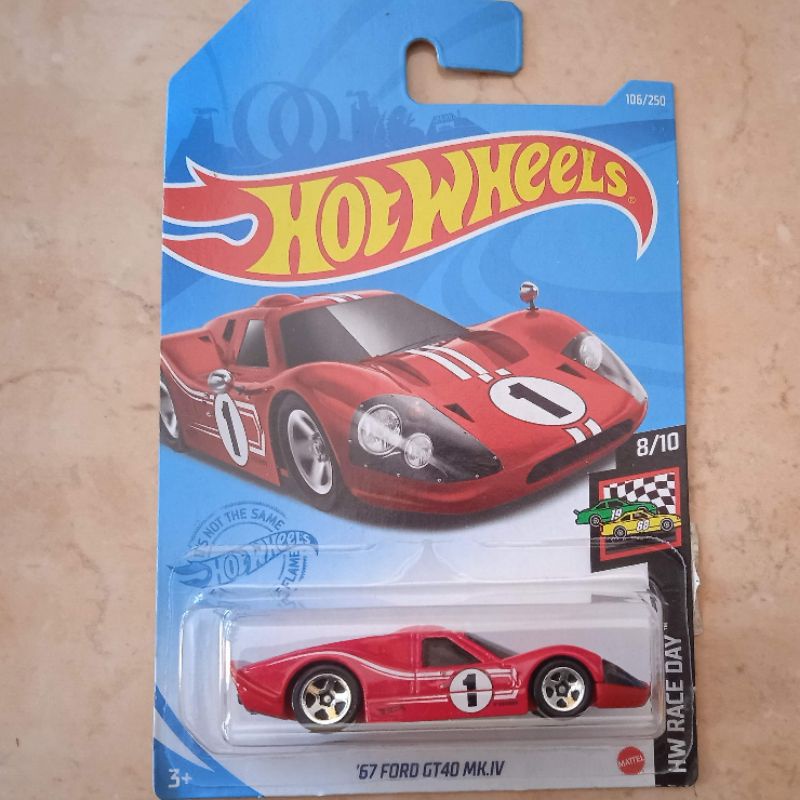 Hot wheels hotwheels 67 ford GT40 MK IV mkiv GT 40 merah