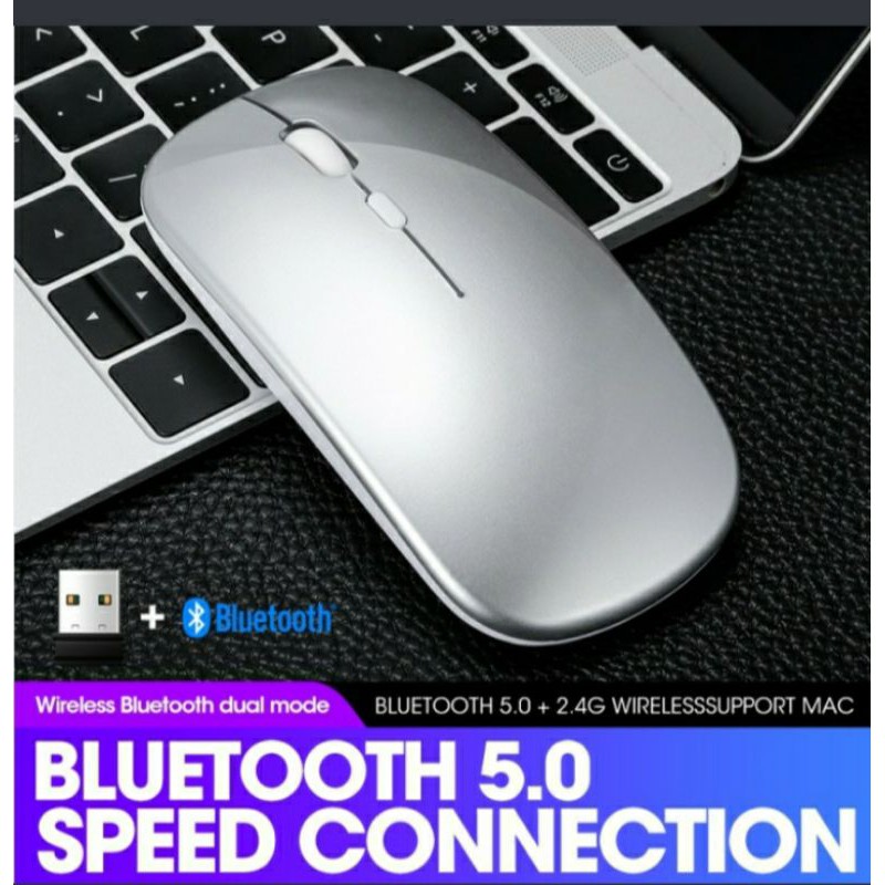 SKU-1238 MOUSE WIRELESS APPLE DUAL MODE RECHARGEABLE SILENT KLIK