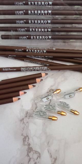 EYEBROW PENSIL ALIS USHAS PANJANG + SERUTAN  PER PCS [BPOM]