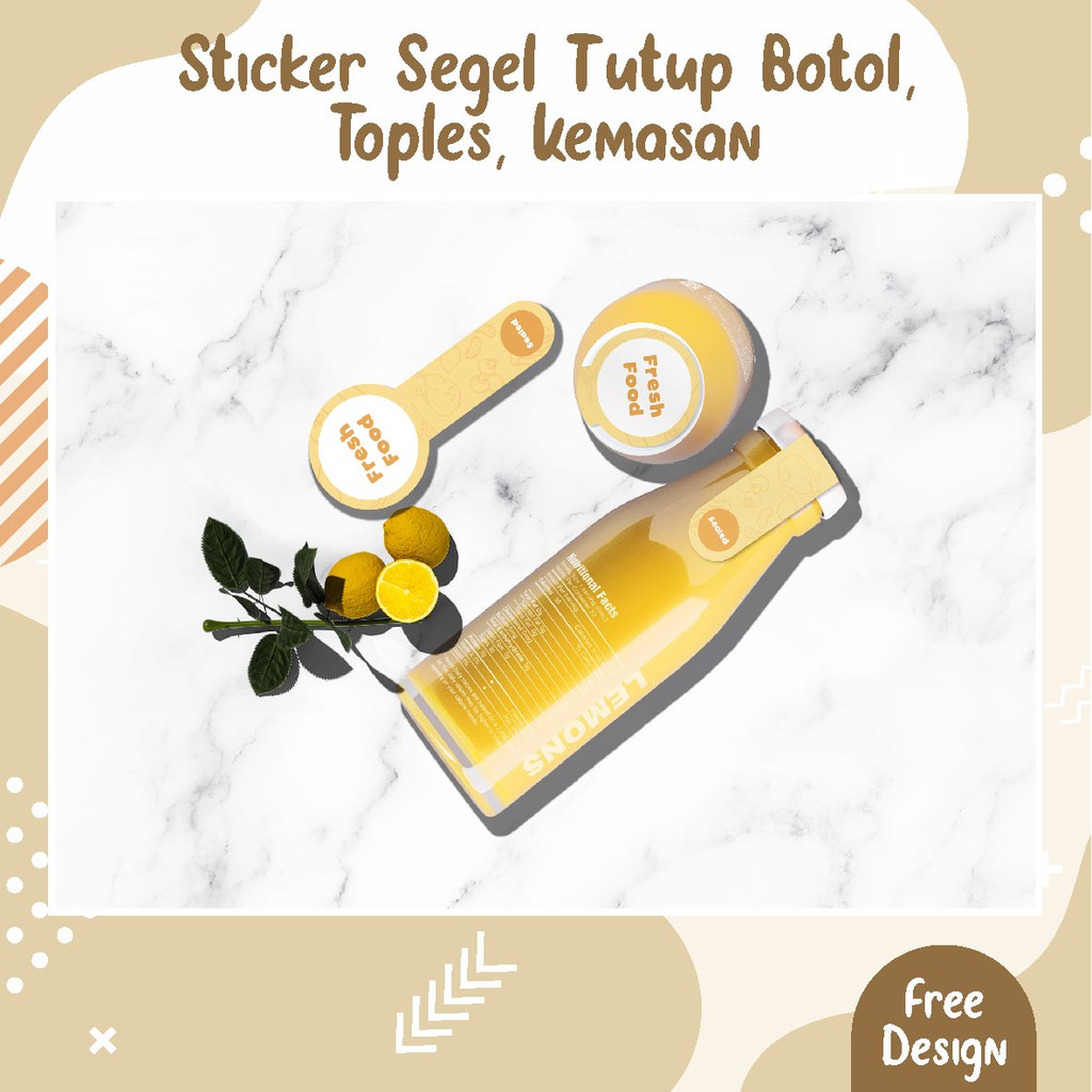 Cetak Stiker Segel Botol dan Toples Sticker Segel Makanan Kemasan