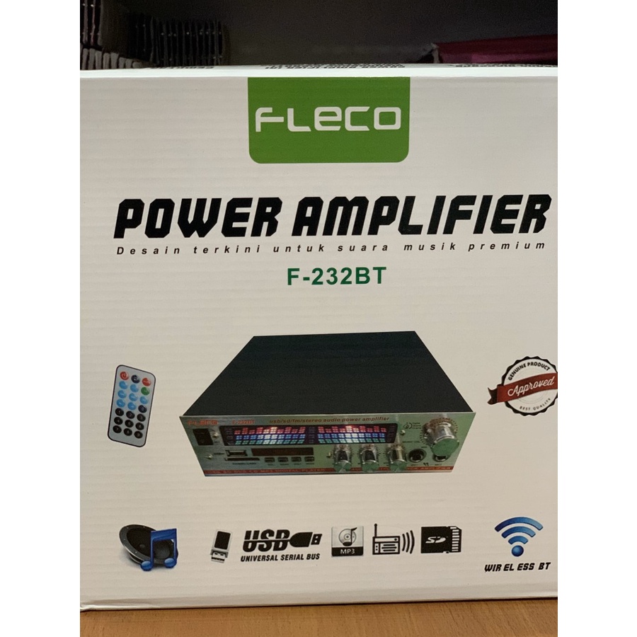 COD Power Amplifier Fleco F-232BT Ampli Bluetooth AC dan DC Fleco F 232BT//AMPLI KARAOKE//AMPLI SALO