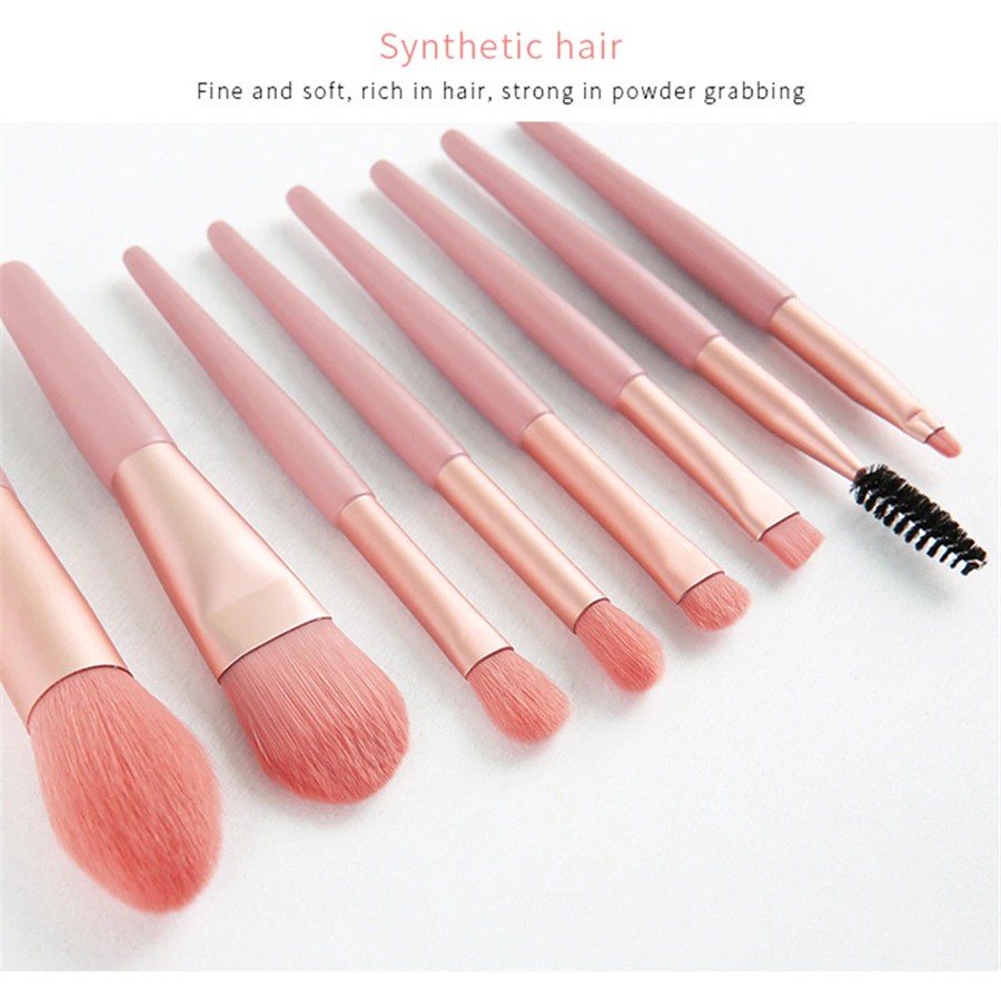 Mini Premium Brush Set 8 Pcs Brush Make Up Set Makeup Brush Set Kuas Make Up Set Brush Set