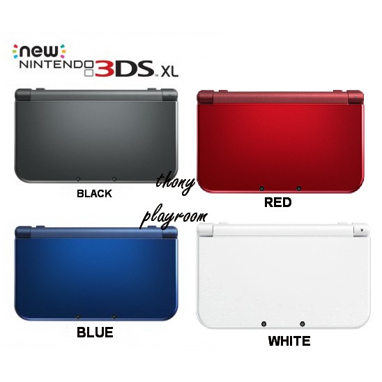 nintendo 3ds xl blue and black