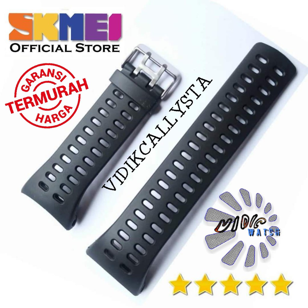 Strap tali jam tangan Skmei 1295 SKMEI 1295 Hitam skmei