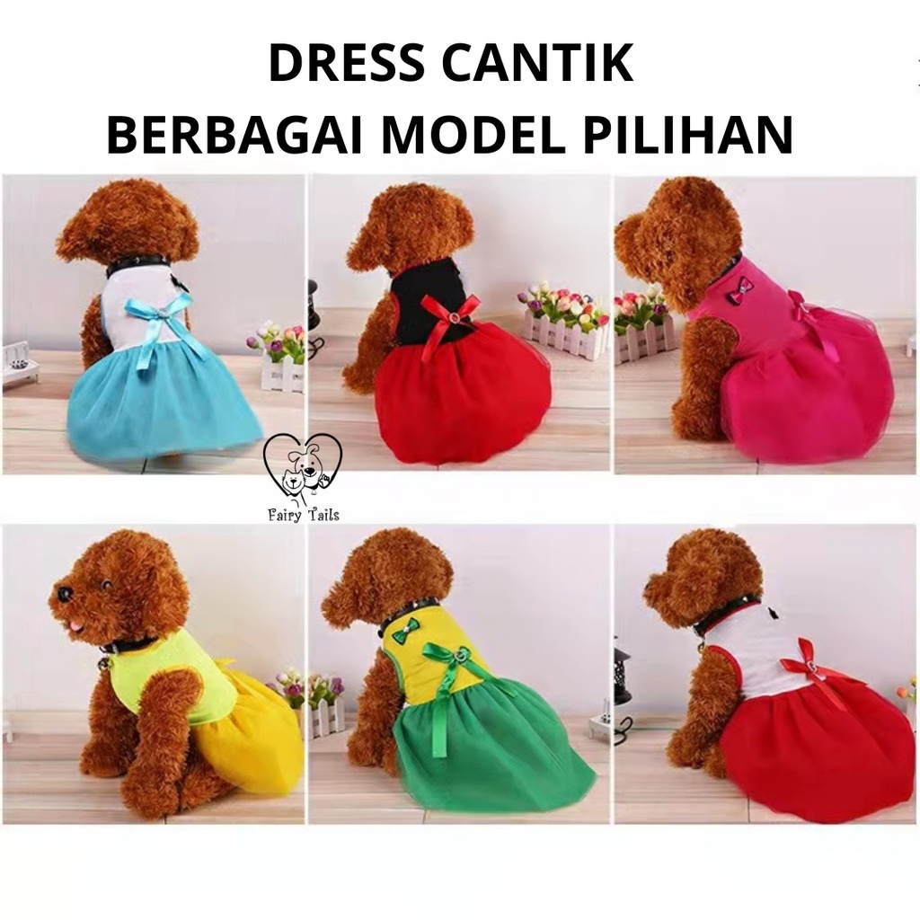 Gaun Pesta Dress Princess Anabul Anjing Kucing / Party Dress Gown for Pet Dog and Cat / Clothes Baju Pakaian Anjing Kucing