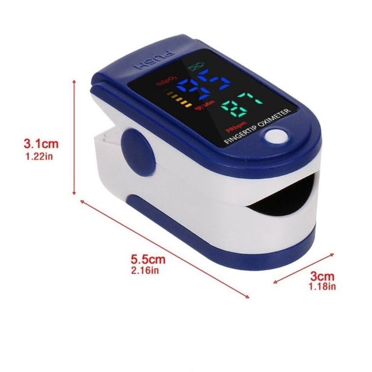 OXIMETER Fingertip Alat Ukur Saturasi Kadar Oksigen dan Jantung