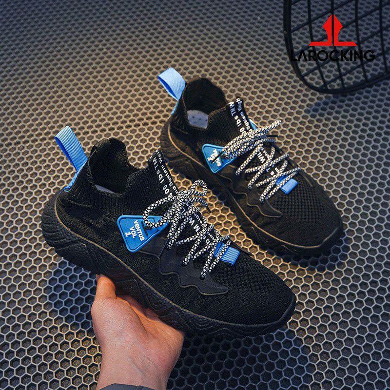 Larocking - Ventus Vol 1 Hitam | Sepatu Sneakers Running Gym Shoes