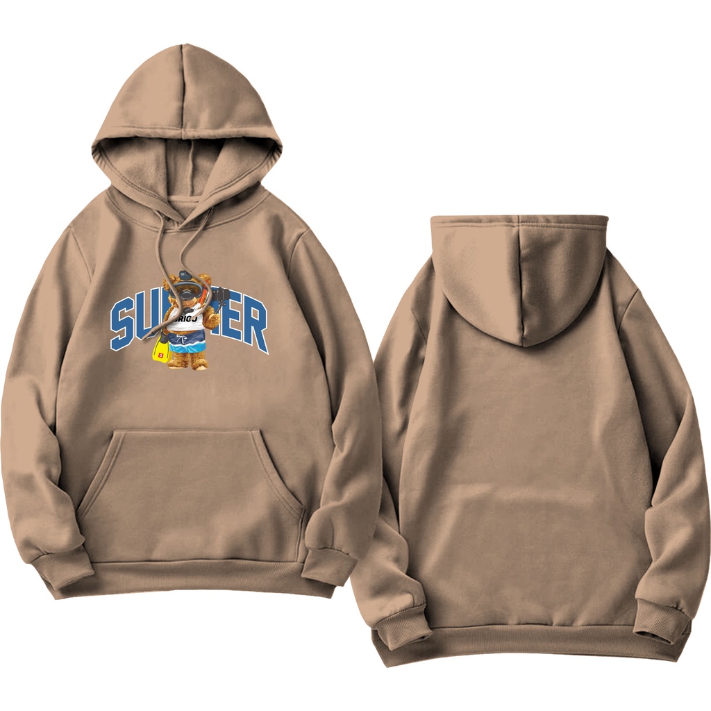 BRIGO Jumper Hoodiee Sumer BERUANG II Sweater Hoodie BRIGO Sablon DTF Fleece Cotton M-XXL (Pria &amp; Wanita) Free stiker&amp;Gantungan Kunci