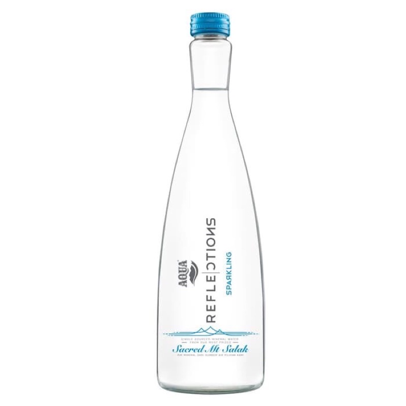 Aqua Reflections Sparkling Water 750ml Air Mineral Botol Beling Shabby kaca