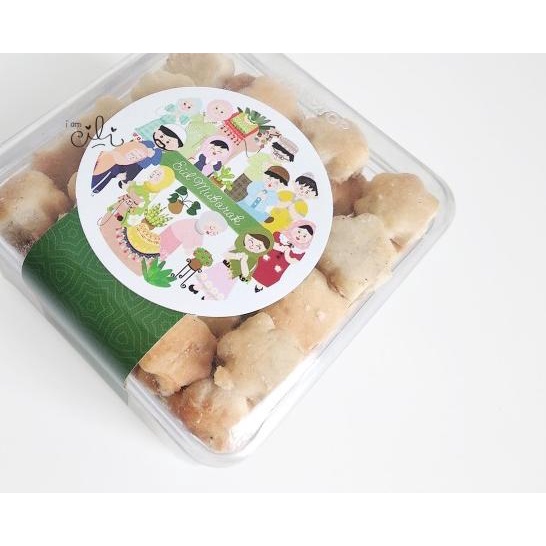 

✈ (SIF076) stiker lebaran FAMILY EID toples 250gr/350 (uk 7x14cm) ♔