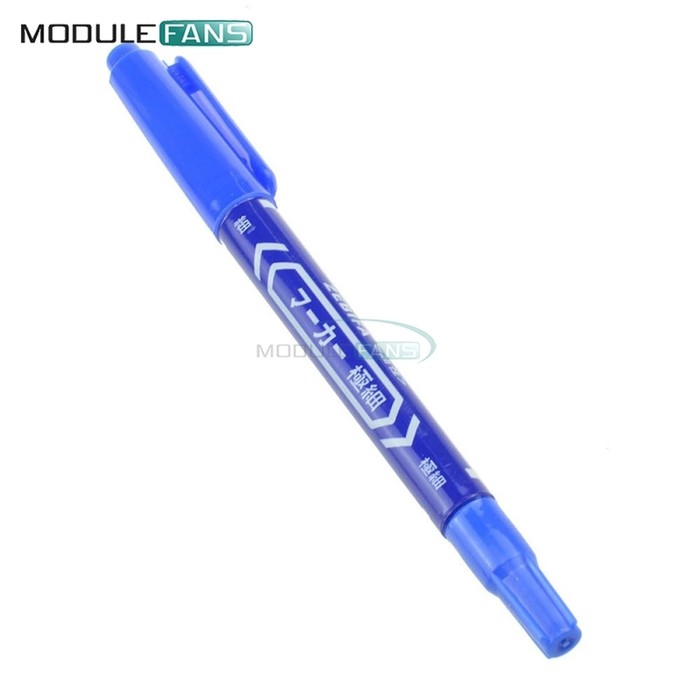 Spidol Pen Anti-Etching Pcb Circuit Board Ink Untuk Gambar Jalur Pcb - Hitam
