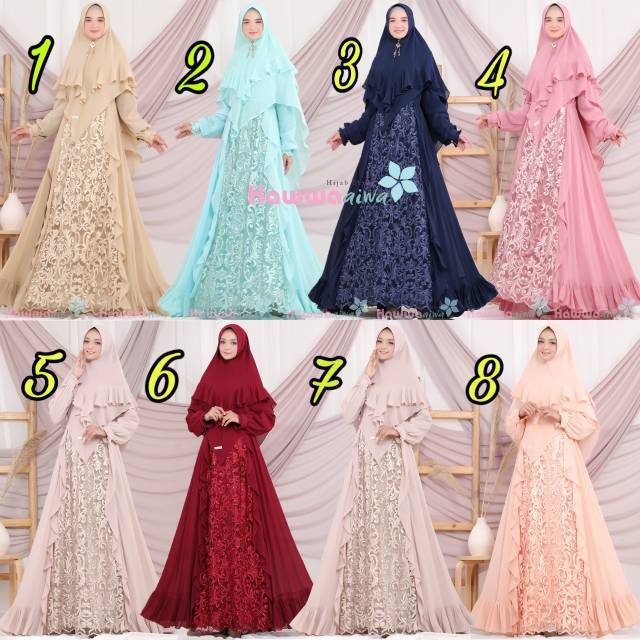 Brisa Syari by Hawwa Aiwa Gamis Muslim Original