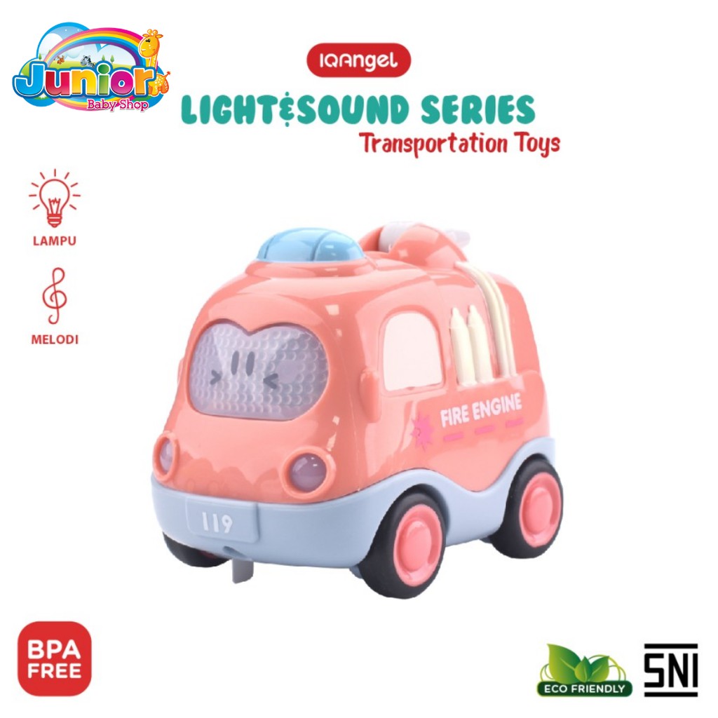 IQ Angel Light&amp;Sound Transportation Car Toys (Pastel)