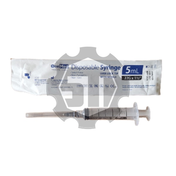 ONEMED JARUM SUNTIK SPUIT 5ML / DISPOSABLE SYRINGE 5CC SUNTIK REFILL PRINTER