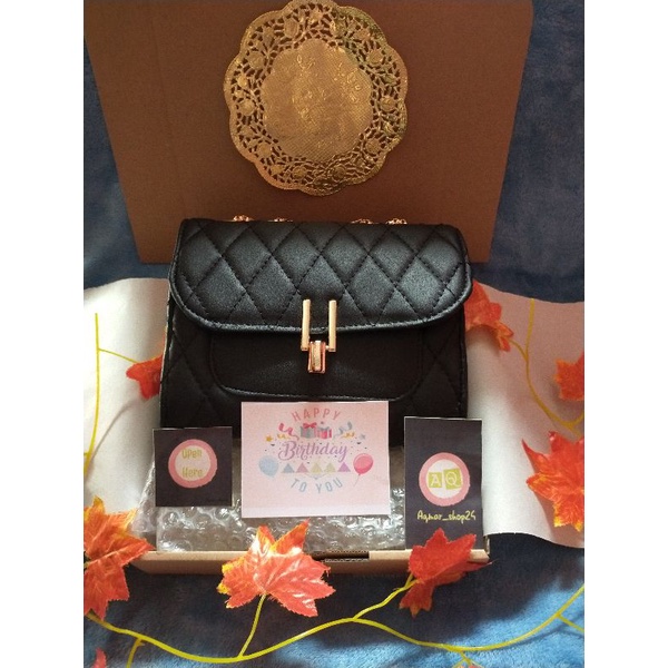 hampers tas/gift box tas wanita/kado istri, ibu, pacar