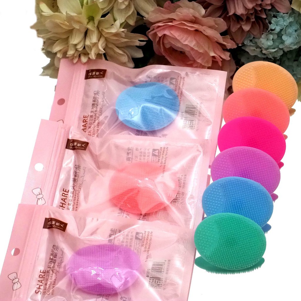 Pembersih Wajah Jelly Silikon Bulat Elastis Lembut Sikat Komedo Facial Muka Make Up Makeup Silicon