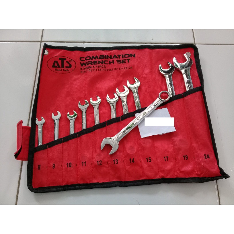 Kunci Ring Pas Set 8-24mm ATS Ring Pas Set Kunci Bengkel