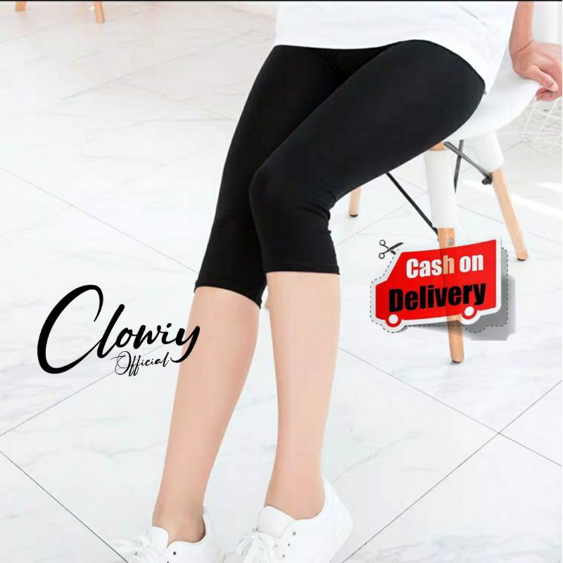 Clowiy Legging Pendek 3/4 uk. L , XL , XXXL