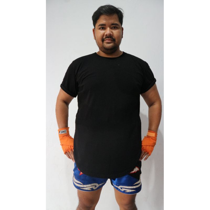 kaos polos longline big size XL, XXL, XXXL