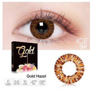 Jual Softlens ICE Gold EXOTION/soflen warna coklat x2 ice gold/soflen