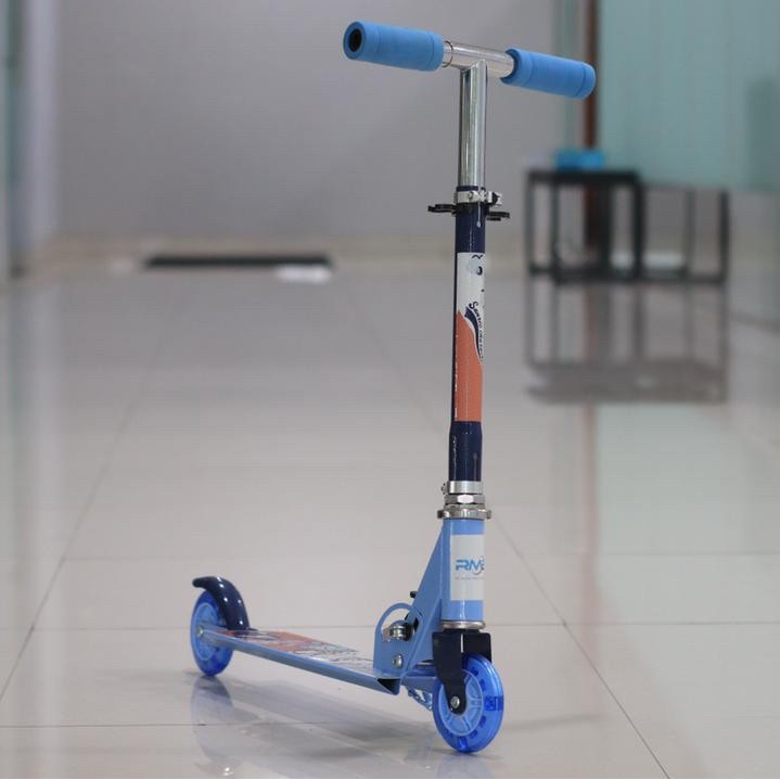 Khusus Exspedisi Skuter Anak Roda 2 & 3  Element RMB SNI & Scooter RD3 D007 Avengers & Frozen Papan Skateboard Murah-Blue