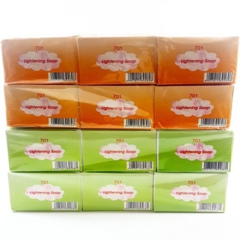 Sabun 701 Brightening Soap Hijau / Orange [ 12 pcs]