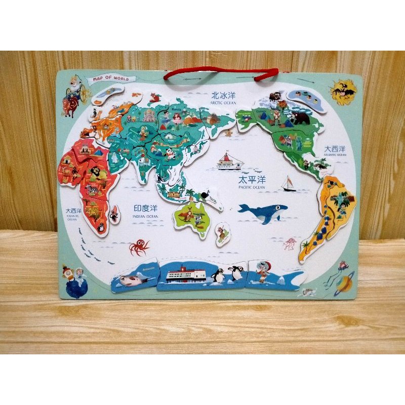 

map of the world magnetic puzzle