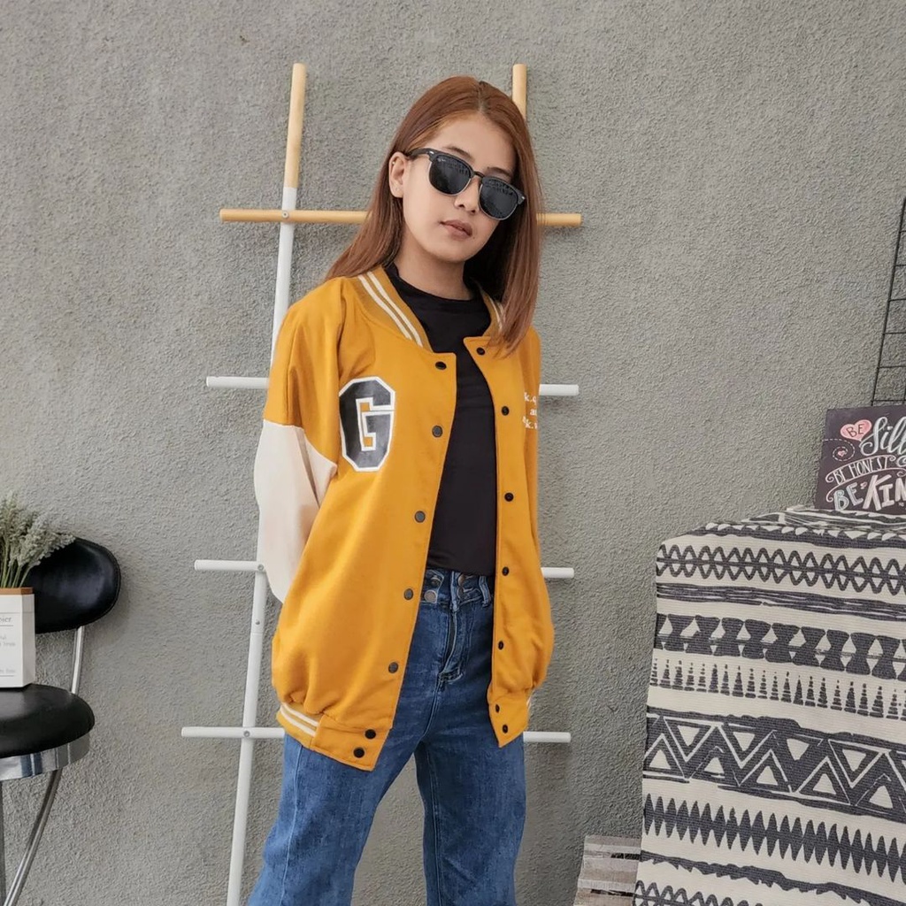 G BASEBALL 2XL 3XL Varcity Baseball Jacket Oversize-Unisex Jacket Terbaru Fashion Terkini Korean Style