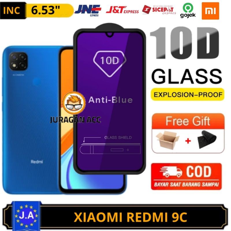 PREMIUM Tg Anti Gores Blue Light Xiaomi Redmi 9C Tempered Glass Redmi 9C Full Layar Screen Protector