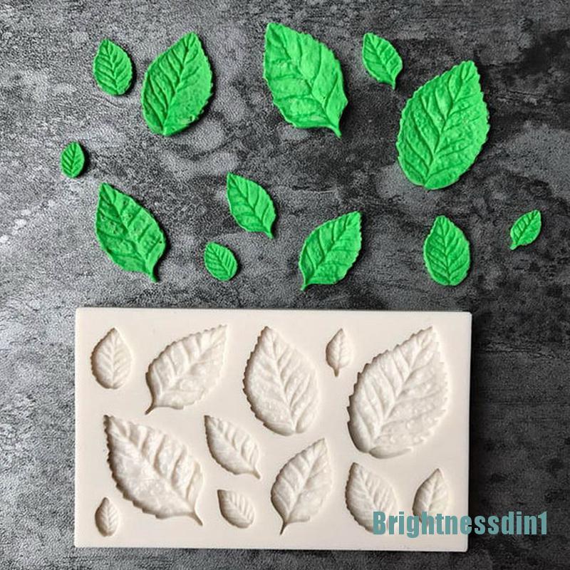 1 In 1 Cetakan Kue Bentuk Daun Bahan Silikon Untuk Dekorasi