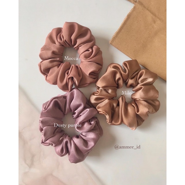 Daily Scrunchie Silk / Scrunchie Satin silk / Ikat Rambut Premium