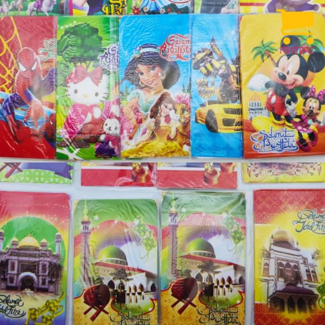 

Amplop lebaran / angpao idul fitri motif random uk. 11.5x7cm per pak isi 8pcs