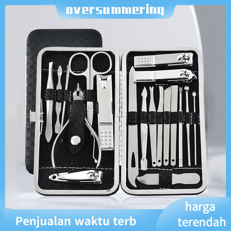 Gunting Kuku Set 19 in 1/4 in 1 Manicure Set 19 in 1 Perawatan Kuku  Pedicure Set Perlengkapan Gunting Kuku Set