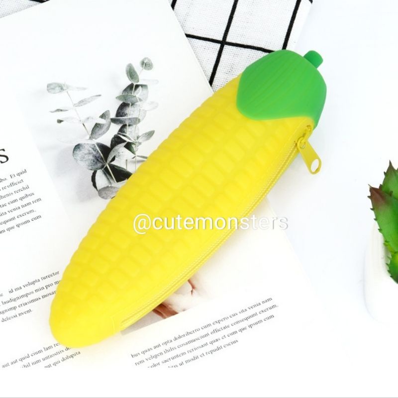 

Cute Pencil Case / Dompet Koin Jagung / Dompet Pensil Pulpen / Silikon