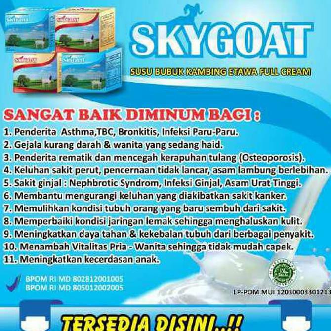 Harga Diskon Susu Kambing Etawa Bubuk Skygoat Full Cream Original Shopee Indonesia