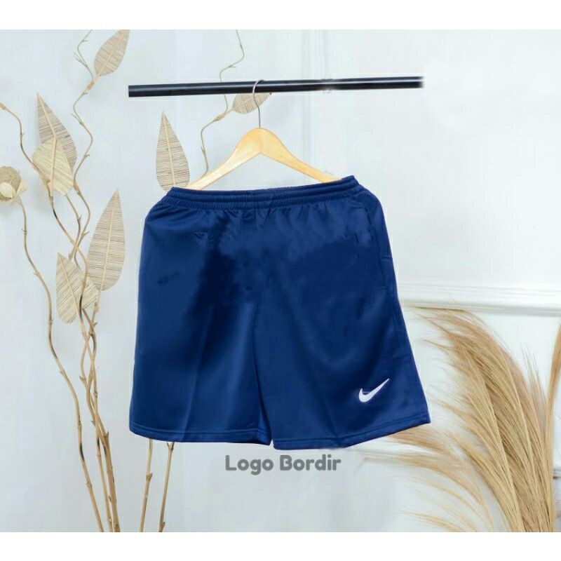 Celana Olahraga Pendek Pria HITAM Import Original Jogging Running Santai Voli Casual Cowok Cewek