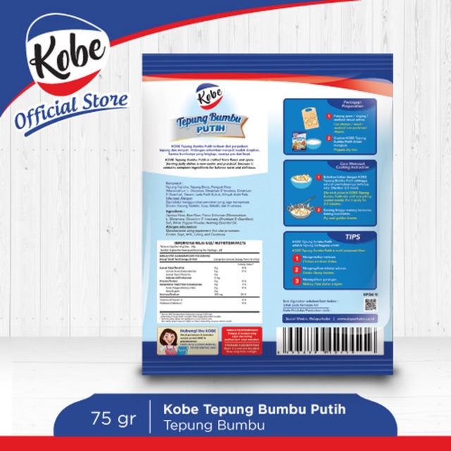 Kobe Tepung Bumbu Putih 75 gram