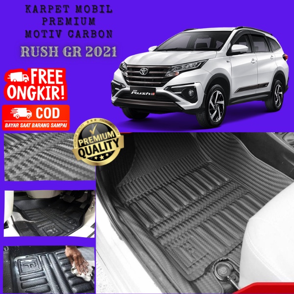Karpet Mobil Premium 5D All New Rush Hitam Carbon