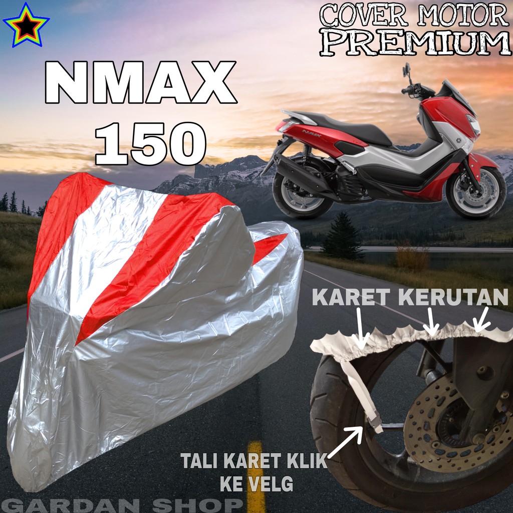 Sarung Motor NMAX 150 Silver MERAH Body Cover Penutup Motor Nmax 150 PREMIUM