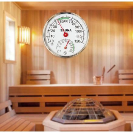 Hygrometer Termometer Untuk Pengukur Kelembaban Suhu Ruang Sauna