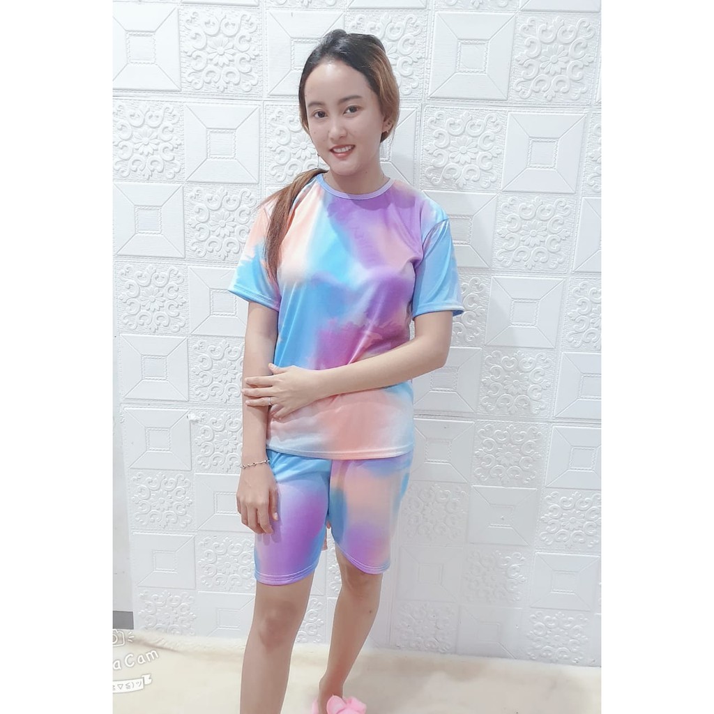 Set Setelan  Wanita Tie Dye Lestari  / Cotton Candy