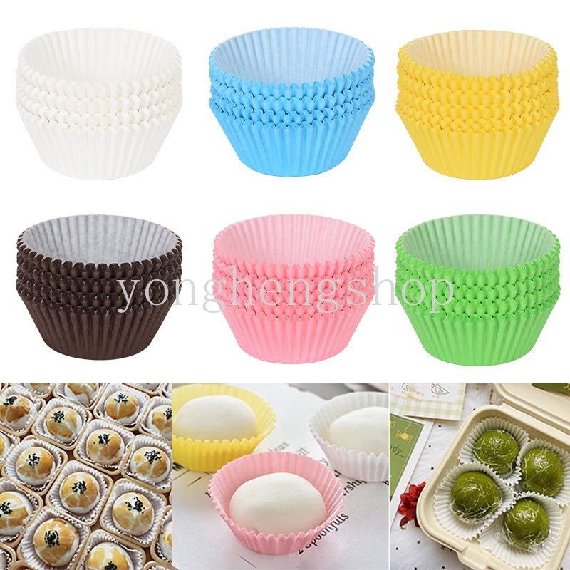 100pcs / set Kertas Pembungkus Cupcake / Muffin / Cokelat Tahan Minyak Untuk Perlengkapan Pesta